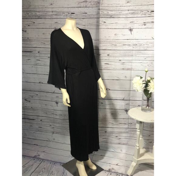 NWT Clair de Lune bathrobe with mesh & Crochet trim size XL - Picture 3 of 12